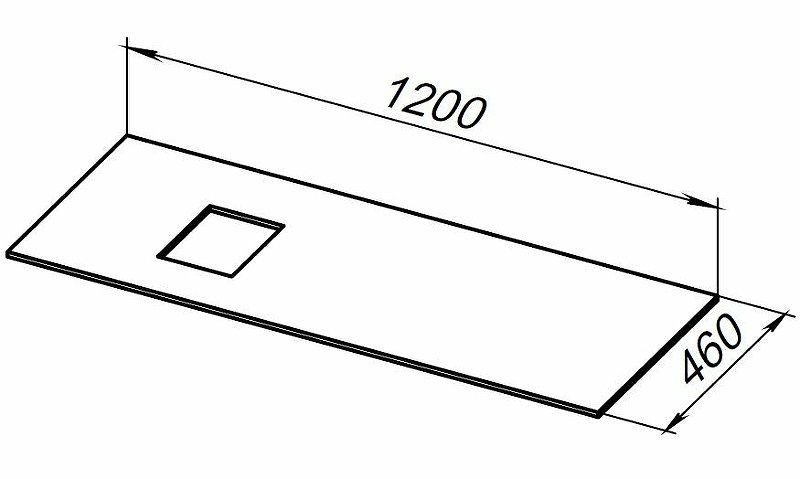 Столешница Allen Brau Infinity 1.21015.DG-S 120 L dark grey structure, шт