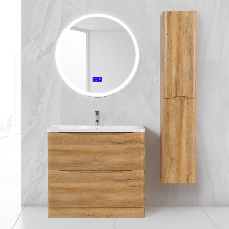 Тумба с раковиной напольная  BelBagno ACQUA 90 Bianco Lucido, раковина белая