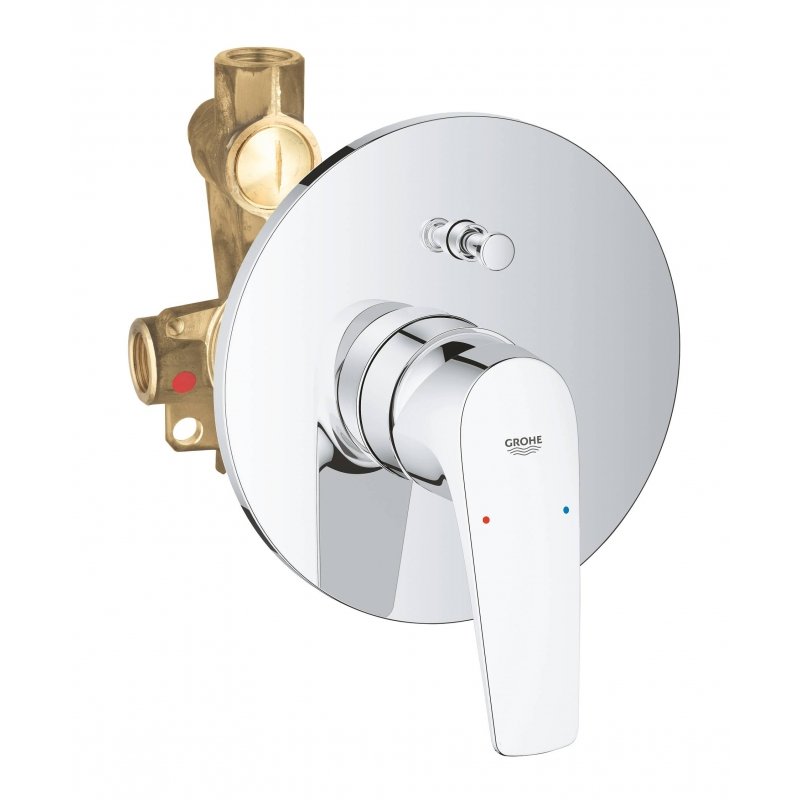 Смеситель для ванны GROHE BauFlow для скрытого монтажа, хром (29113000)