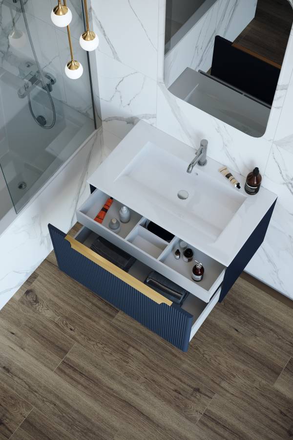Тумба под раковину Creto Luna Blue 100 см 17-Bl100