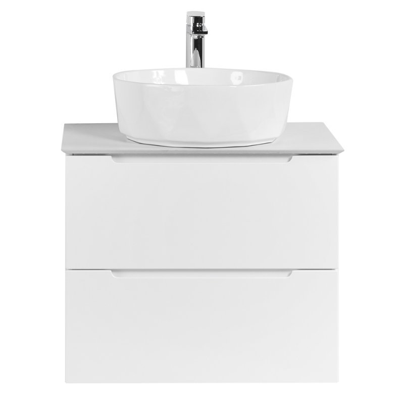 Тумба с раковиной подвесная BelBagno ETNA 60 Rovere Bianco, раковина белая