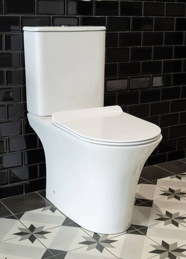Унитаз-компакт безободковый Creto Cer C3 1003-002Cer-C3W с быстросъёмной крышкой-сиденьем микролифт Slim (арматура Geberit)