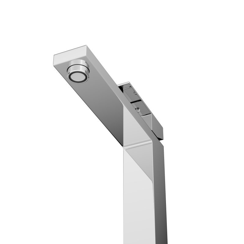SLIDER-LC-IN-W0 Смеситель для накладной раковины однорычажный, без донного клапана, сатин