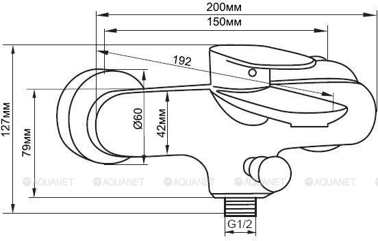 Смеситель для ванны с душем Aquanet Stark FF35273-2