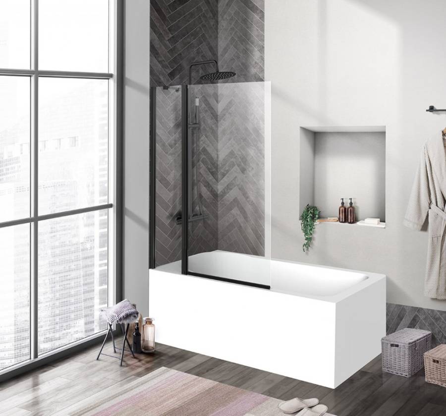 Душевая шторка на ванну BelBagno UNO-V-11-90/150-C-Cr