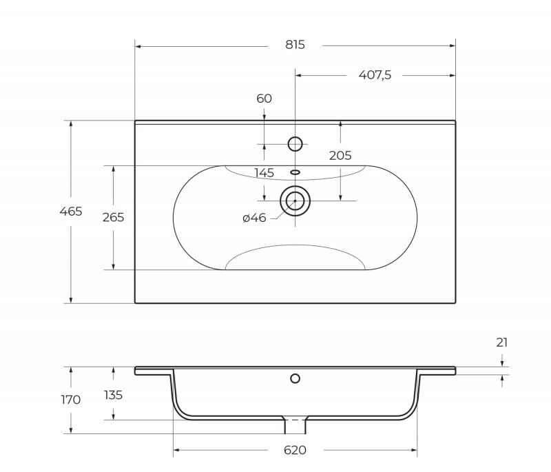 Керамическая раковина BelBagno BB-8099-80