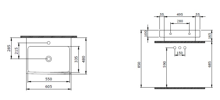 Раковина Bocchi Scala Arch 1077-001-0126 белая