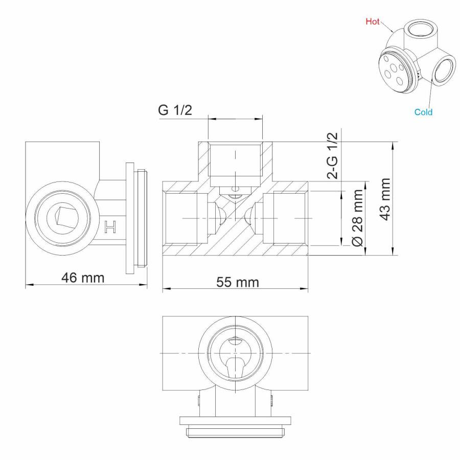 Main 4151 Смеситель для душа Wasserkraft