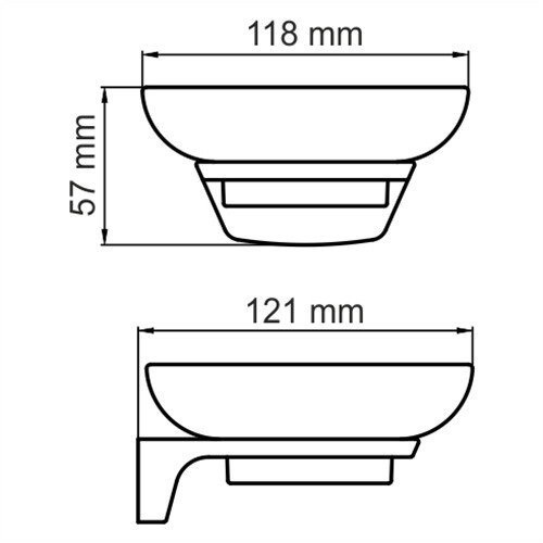 Мыльница Aisch, цвет белый с золотом, 11,8х5,7х12,1 см, K-5929