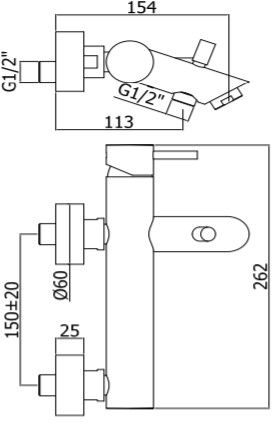 Смеситель для ванны Paffoni Light LIG022HG медовое золото