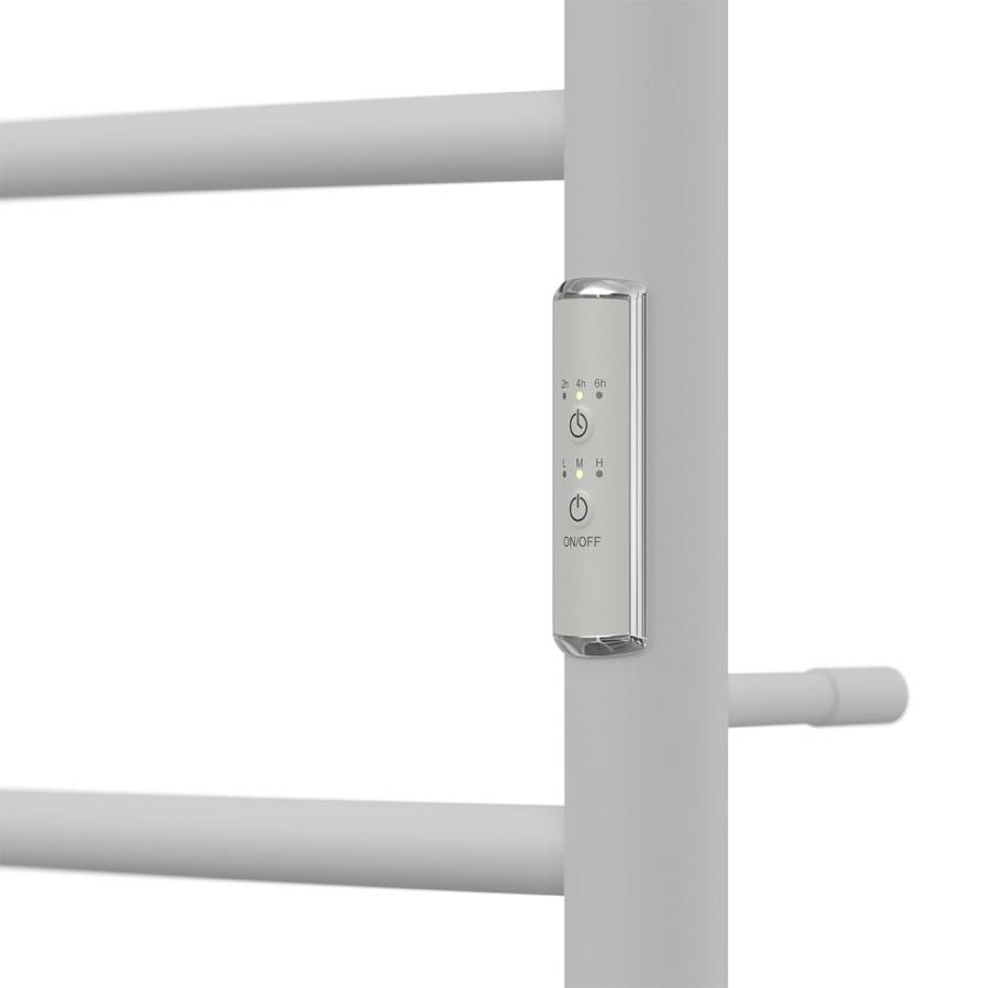 Полотенцесушитель электрический Point Афина PN04858PW П5 500x800 с полкой, диммер справа, белый