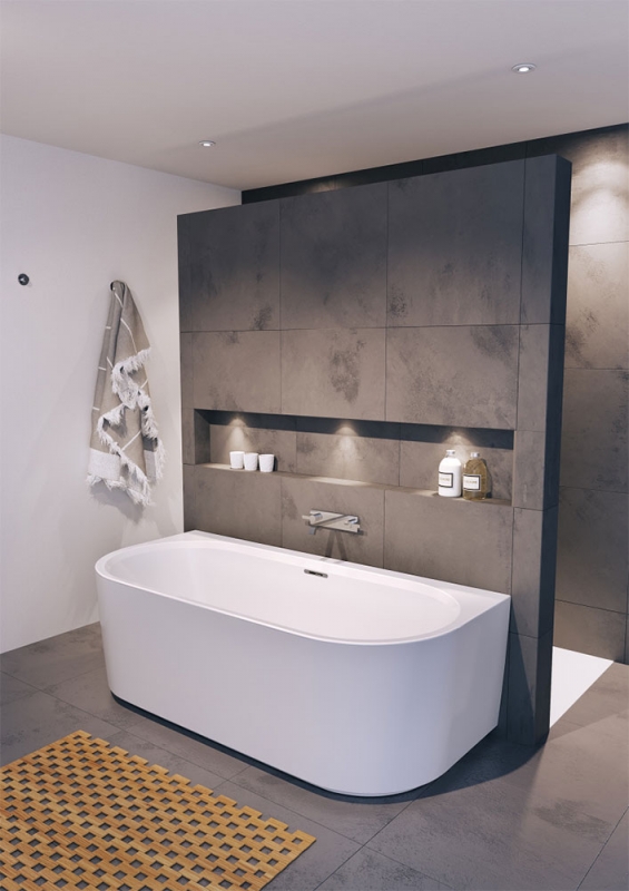 Акриловая ванна Riho Desire Wall Mounte 180 B2W Velvet White