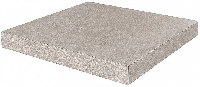 Ступень угловая клееная Про Стоун серый светлый  33x33x0,9