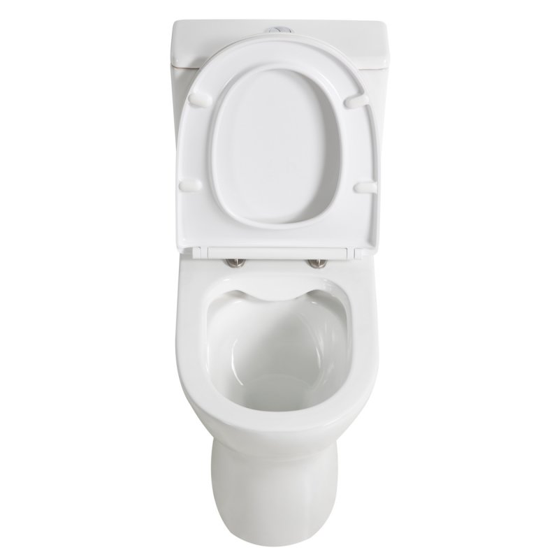 LOUNGE Чаша безободкового унитаза с сиденьем дюропласт soft close, P-trap, BB045CPR/SC