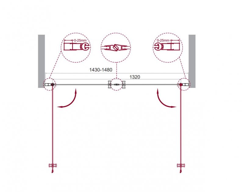 Душевая дверь BelBagno ETNA-B-2-200-C-Cr