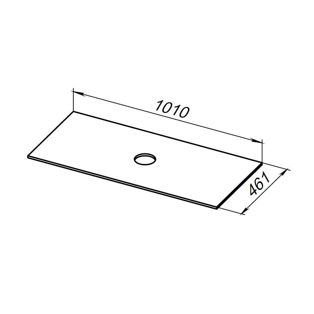 1.32025.DG-S REALITY Столешница 101, dark grey structure (274571), шт