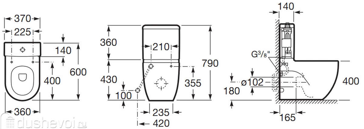 Roca Meridian N Compact 342248000 чаша