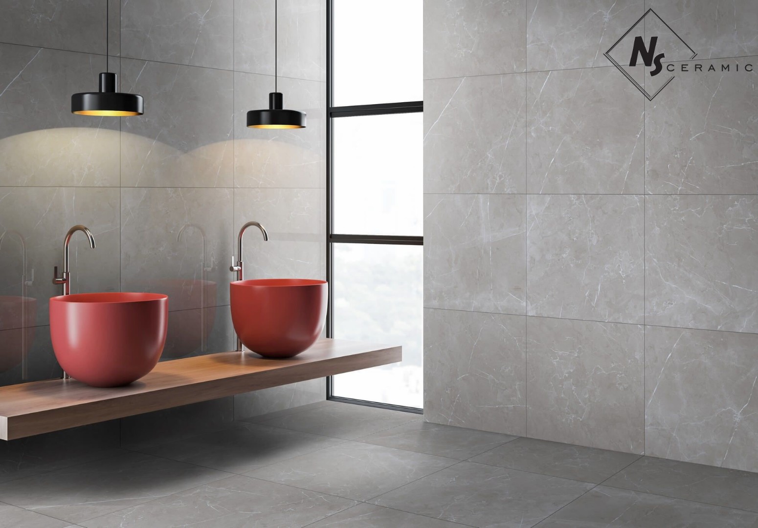 NS Ceramic Керамогранит с Эффектом Камня NSC8039 Grey Brown 80x80 - керамическая плитка и керамогранит
