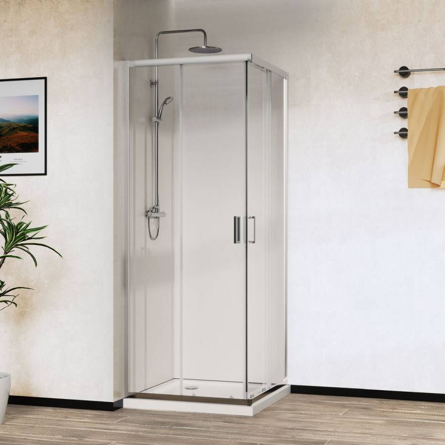 Душевой уголок City VSS-5CT8010CL, 1000*800, хром, стекло прозрачное