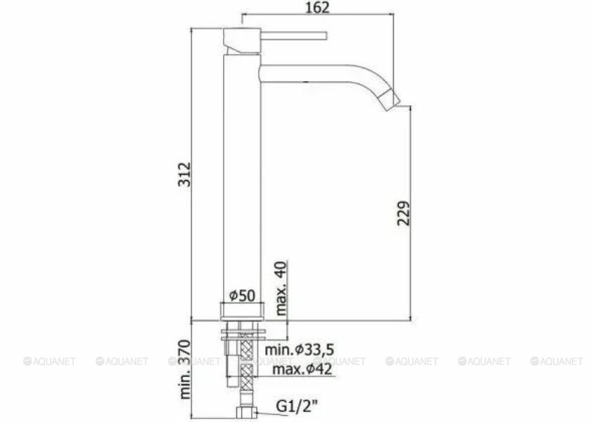 Смеситель для раковины Paffoni Light LIG081BO