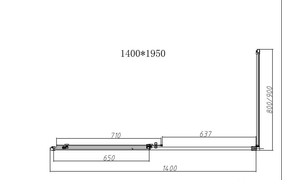 Душевой уголок Slim-N VSR-4SN9014CGB, 1400*900, черный, стекло тонированное