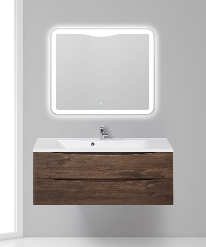 Тумба с раковиной подвесная BelBagno MARINO 110 Bianco Lucido, раковина белая