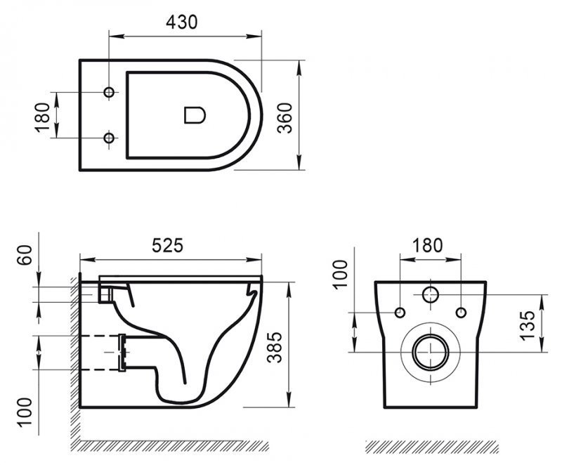 Комплект 4 в 1 Унитаз подвесной BelBagno ONDA BB066CHR с сиденьем BB870SC + Система инсталляции для унитазов BelBagno BB002-80 с кнопкой смыва BB014-S