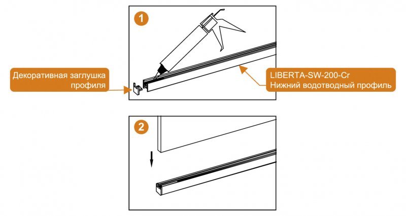LIBERTA-L-1-120-120-C-Cr Душевая перегородка с односторонним входом 1200x1200x1950 мм