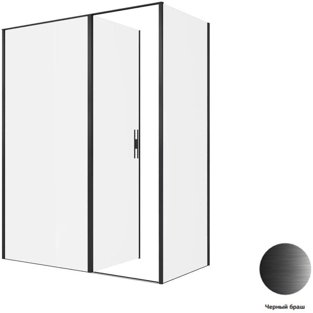 Душевой уголок Allen Brau Priority 160x80 3.31039.BBA + 3.31042.BBA черный браш