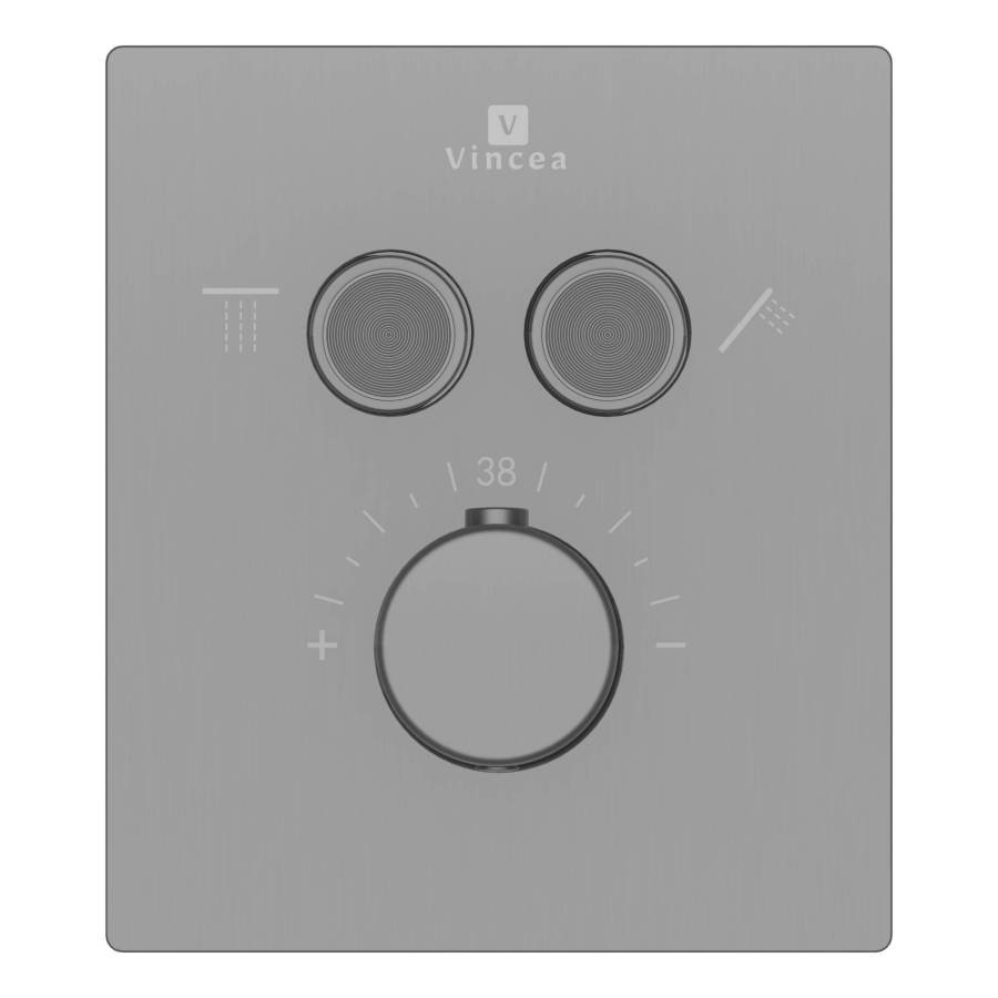 Душевой комплект VSFW-321MT1RGM встраиваемый, термостат, двухрежимный, вороненая сталь