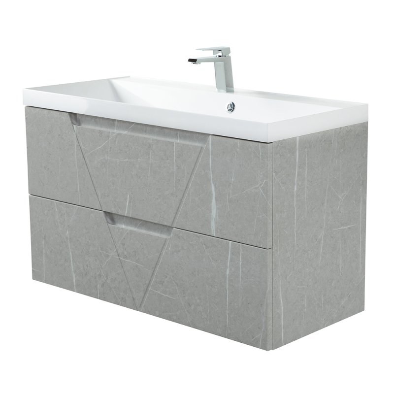 Тумба с раковиной подвесная BelBagno VITTORIA 100 Bianco Opaco, раковина белая