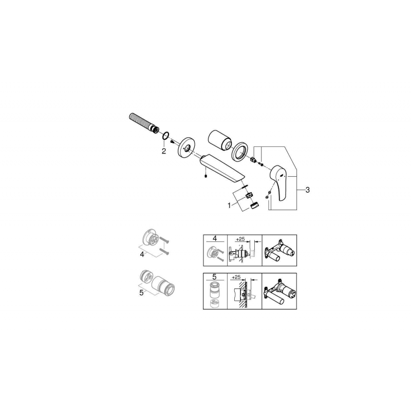 Смеситель для раковины Grohe Eurosmart 2021 S-size, 29337003