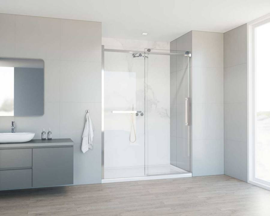 Душевая дверь Como Soft VDS-1CS140CL, 1400, хром, стекло прозрачное
