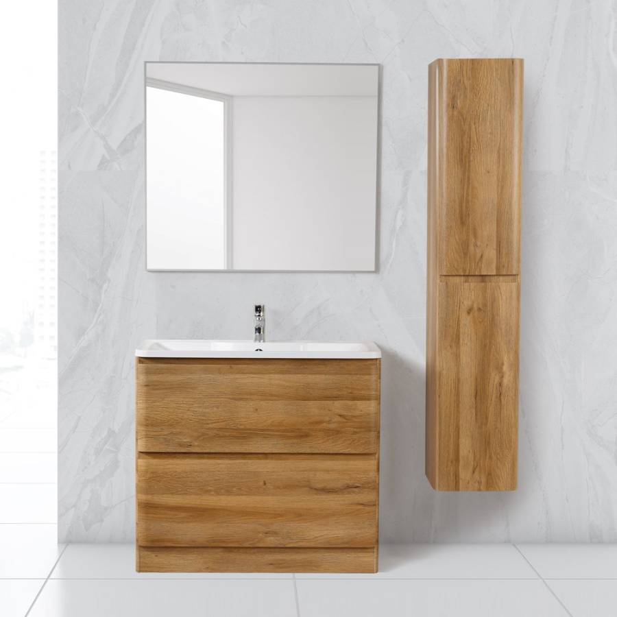 Тумба с раковиной напольная BelBagno ALBANO 80 Rovere Rustico, раковина белая