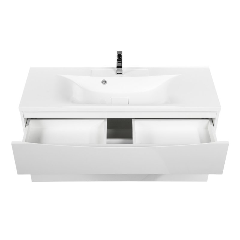 Тумба с раковиной подвесная BelBagno MARINO-H60 110 Rovere Moro, раковина белая