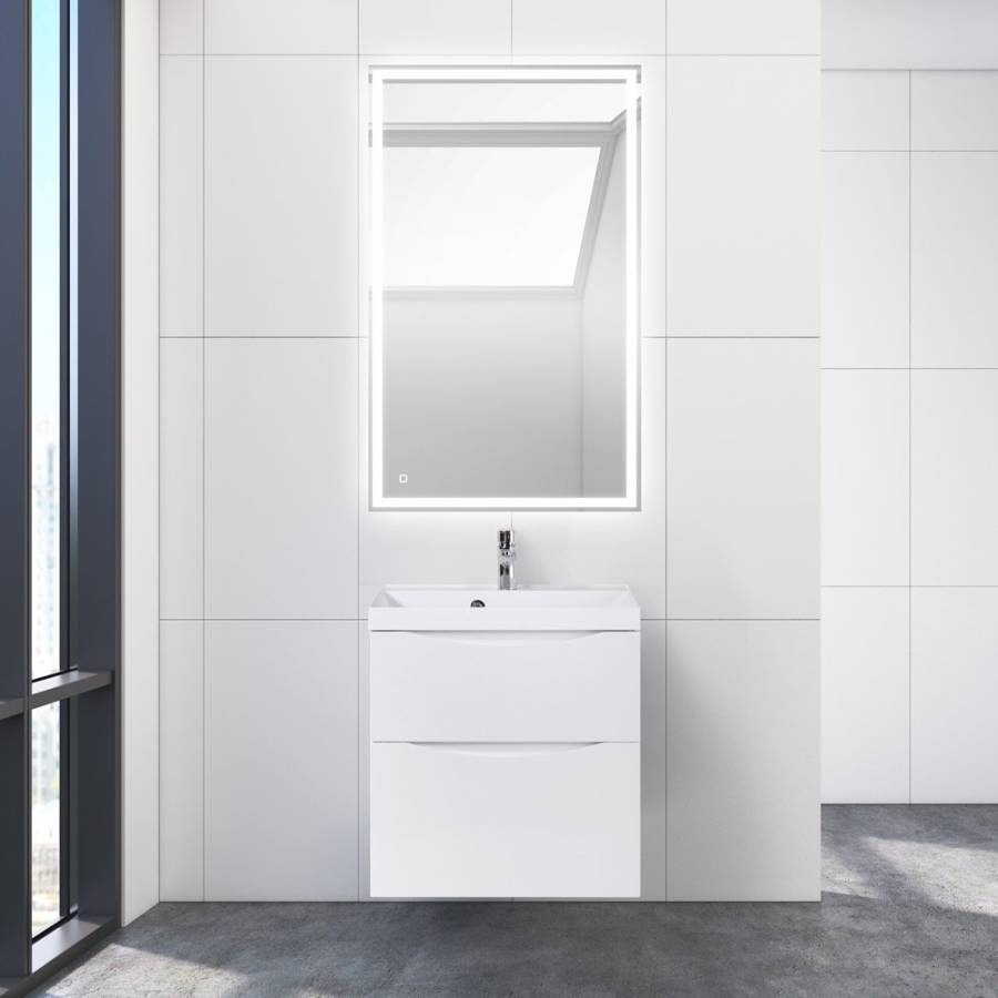 Тумба с раковиной подвесная BelBagno MARINO-H60 60 Rovere Nature, раковина белая