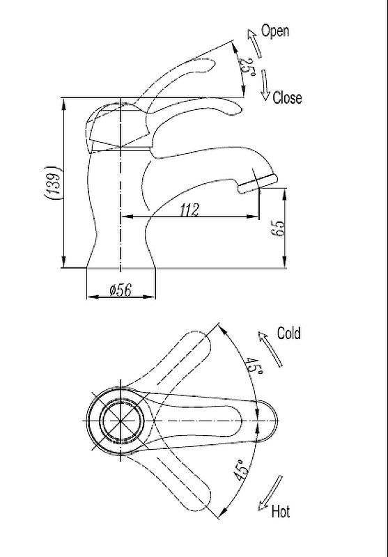 LIRA-M-LS1-02 Смеситель для раковины с донным клапаном, бронза