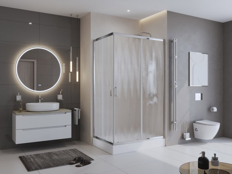 Душевой уголок BelBagno UNO-195-AH-2-120/100-CH-CR