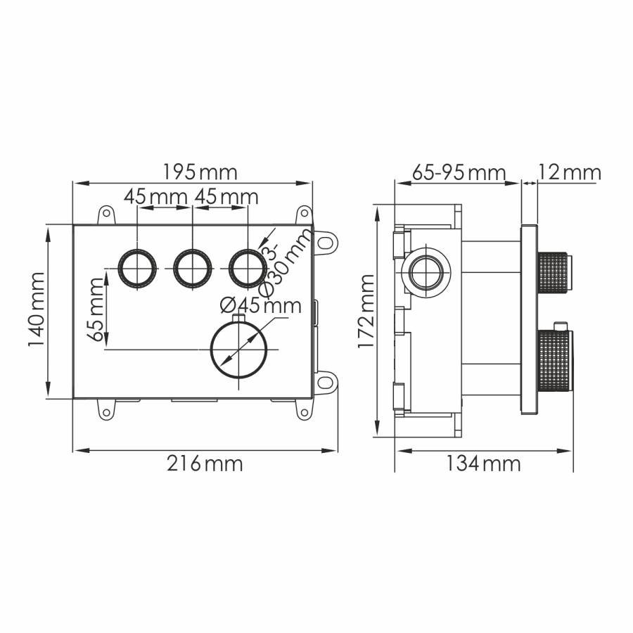 Sauer 7158 Thermo Термостатический смеситель для ванны и душа