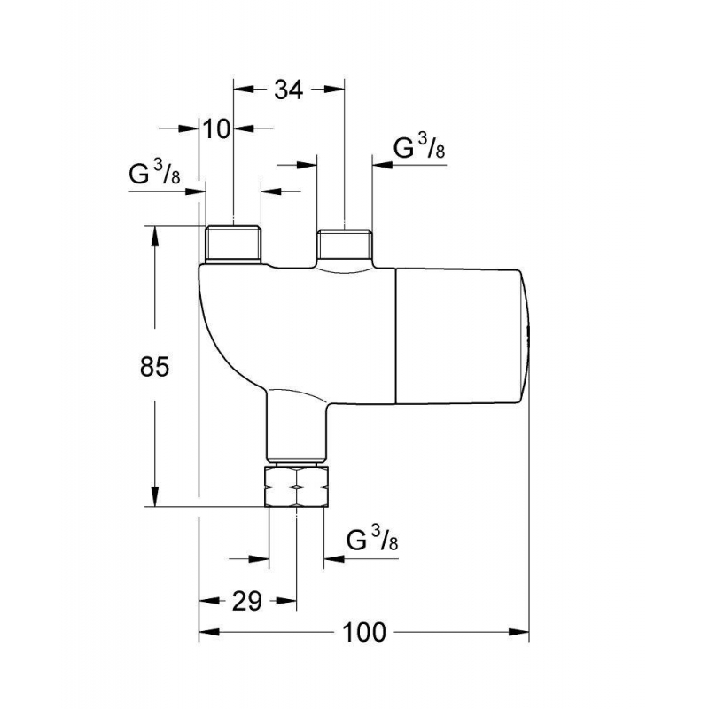 Термостат центральный Grohe Grohtherm Micro 34487000 хром