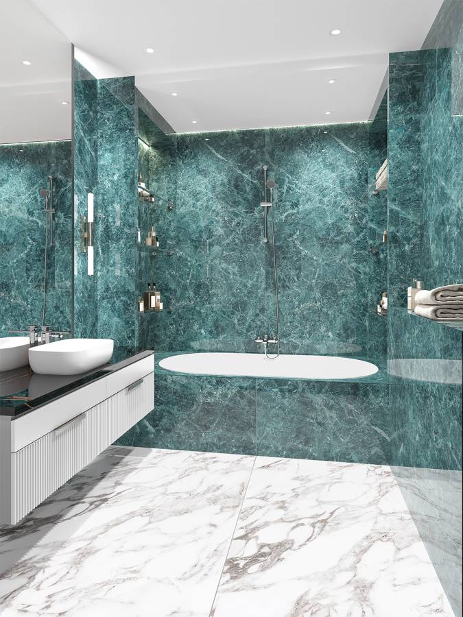 Керамический слэб NORD VERDE LUMINOUS 2800х1200х6мм, Double Polished