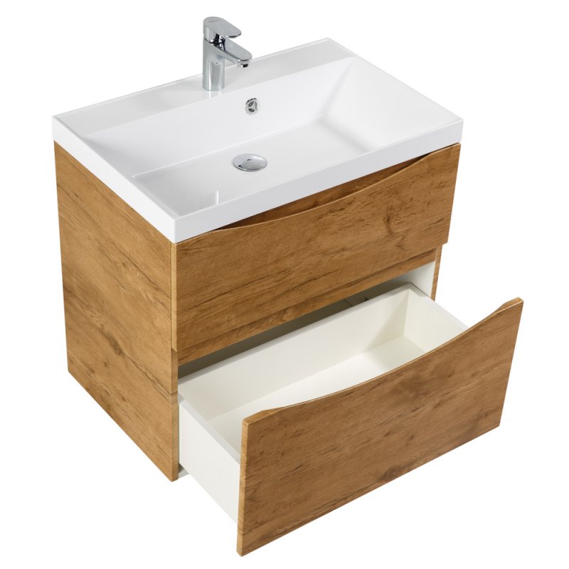 Тумба с раковиной подвесная BelBagno MARINO-H60 70 Bianco Lucido, раковина белая