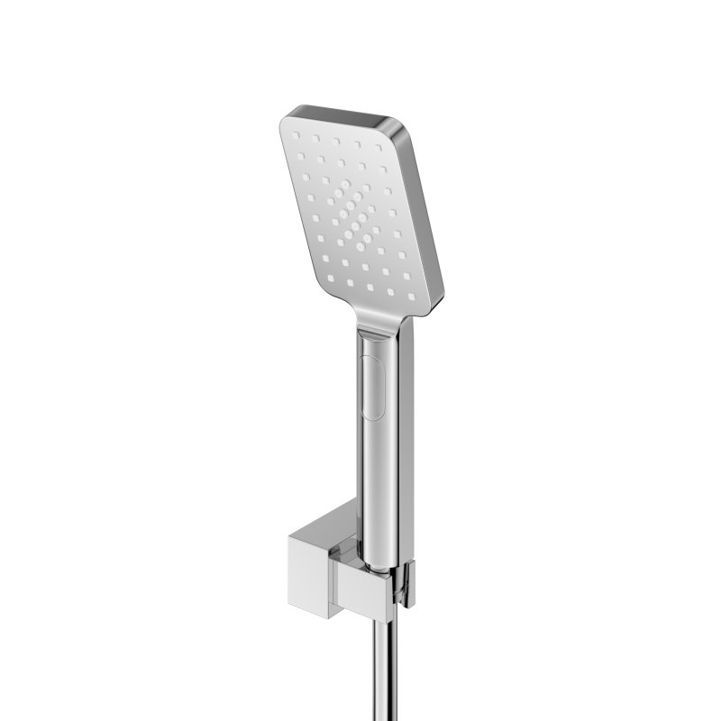 SLIDER-VDSET-01 Душевой комплект встраиваемый с изливом (смеситель, верхний душ, ручной душ со шлангом, излив, штуцер с держателем), хром