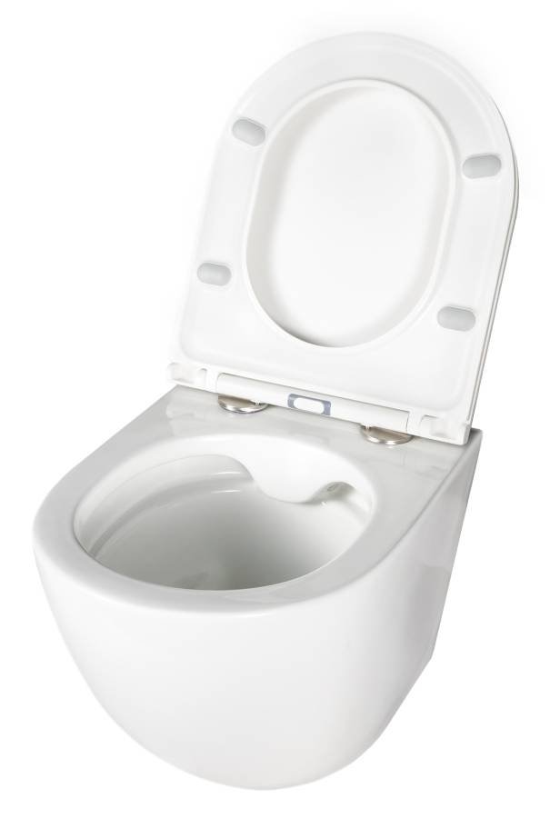 Унитаз подвесной безободковый Creto Cer C1 Plus 1001-002Cer-C1W/1 с крышкой-сиденьем микролифт