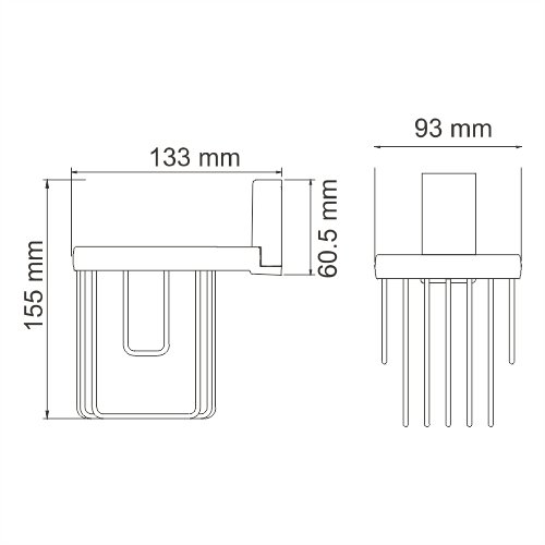 Держатель освежителя Lopau, 9,3х15,5х13,3 см, хром, K-6045