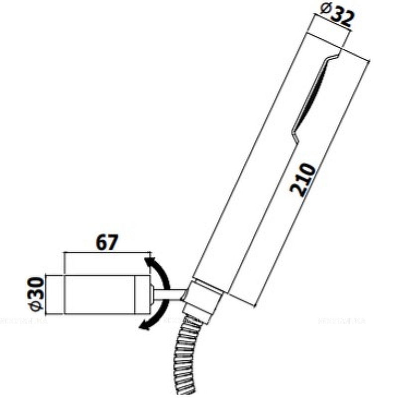 Душевой гарнитур Paffoni Birillo ZDUP036BO