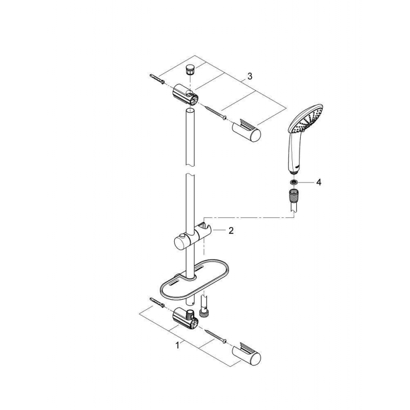 Душевой гарнитур Grohe Euphoria 110 Massage 27226001 хром