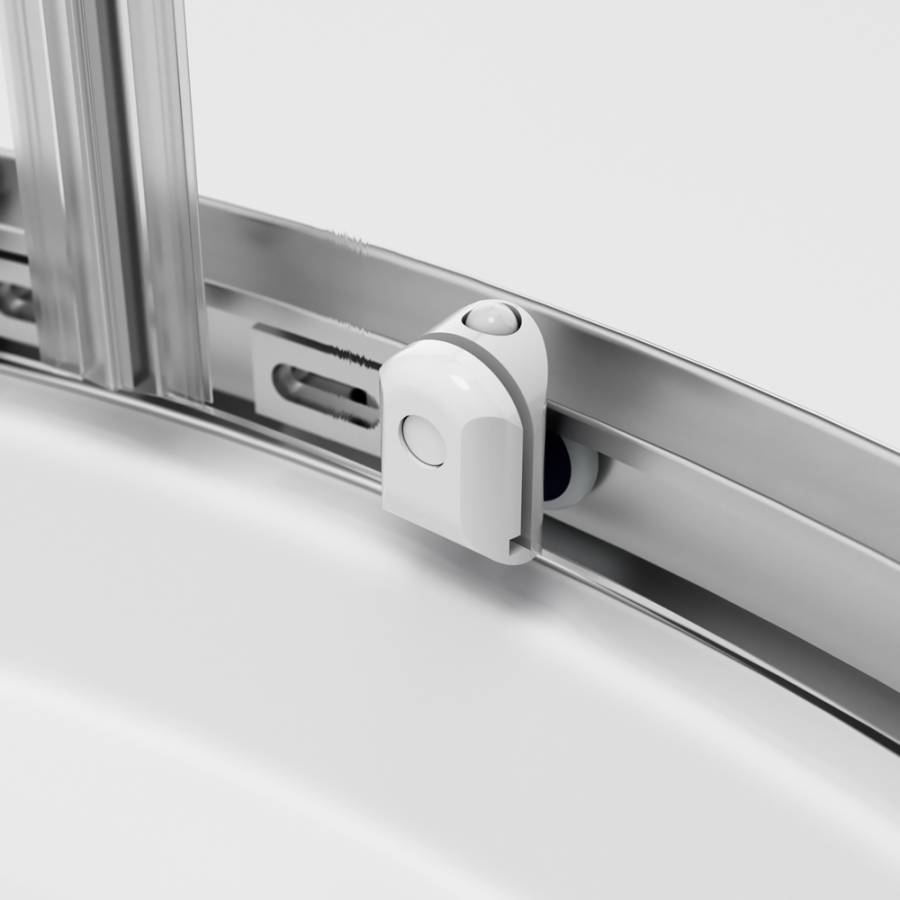 W88E-205-090MT64 X-Joy Twin Slide,  Душевое ограждение c поддоном, 90x90, профиль мат Хром