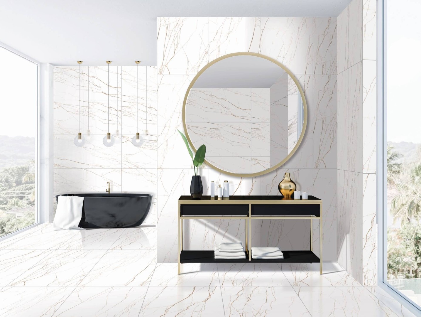 NS Ceramic Керамогранит с Эффектом Камня NSC1273 White 60x120 - керамическая плитка и керамогранит