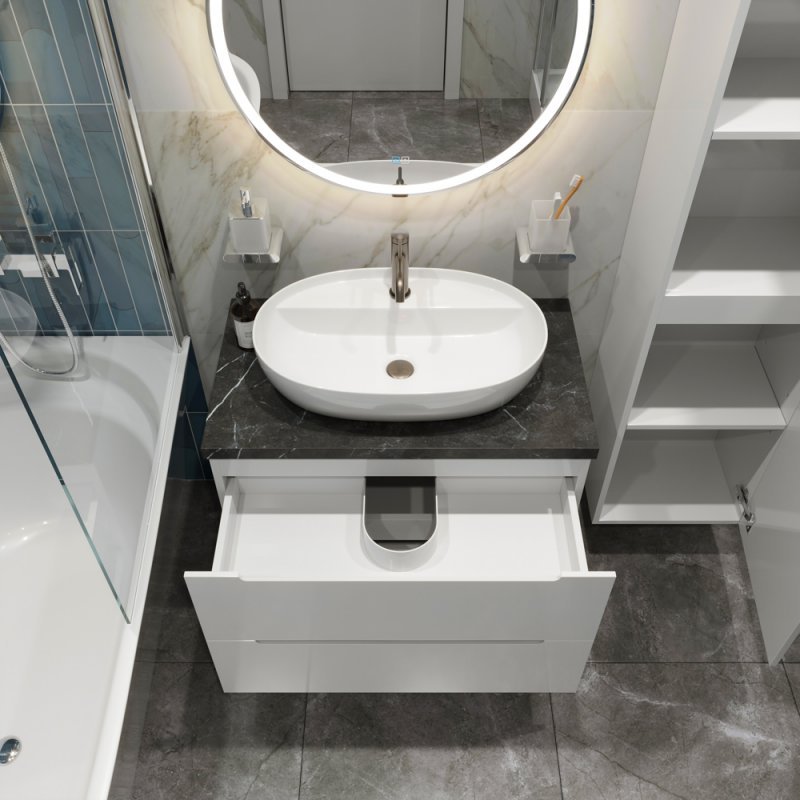Столешница из керамогранита 1016x468 KEP-100-CEM Cemento